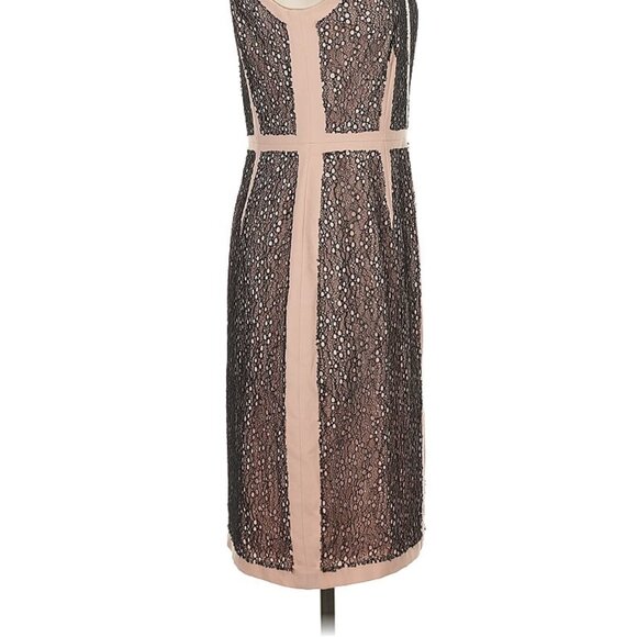 NWT black lace and pink BCBGMaxAzria dress, size 4 - Picture 4 of 8